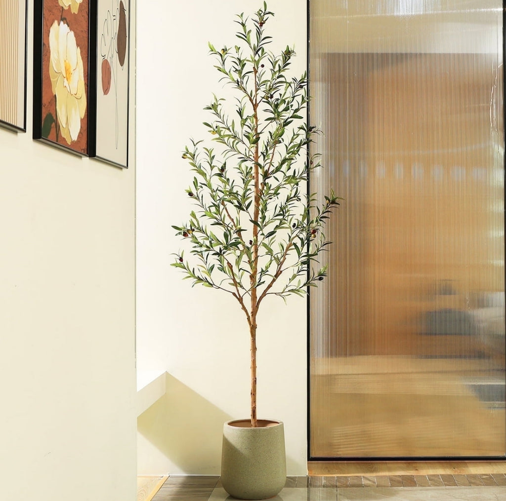 Olive Oil 7ft Artificial Olive Tree Indoor