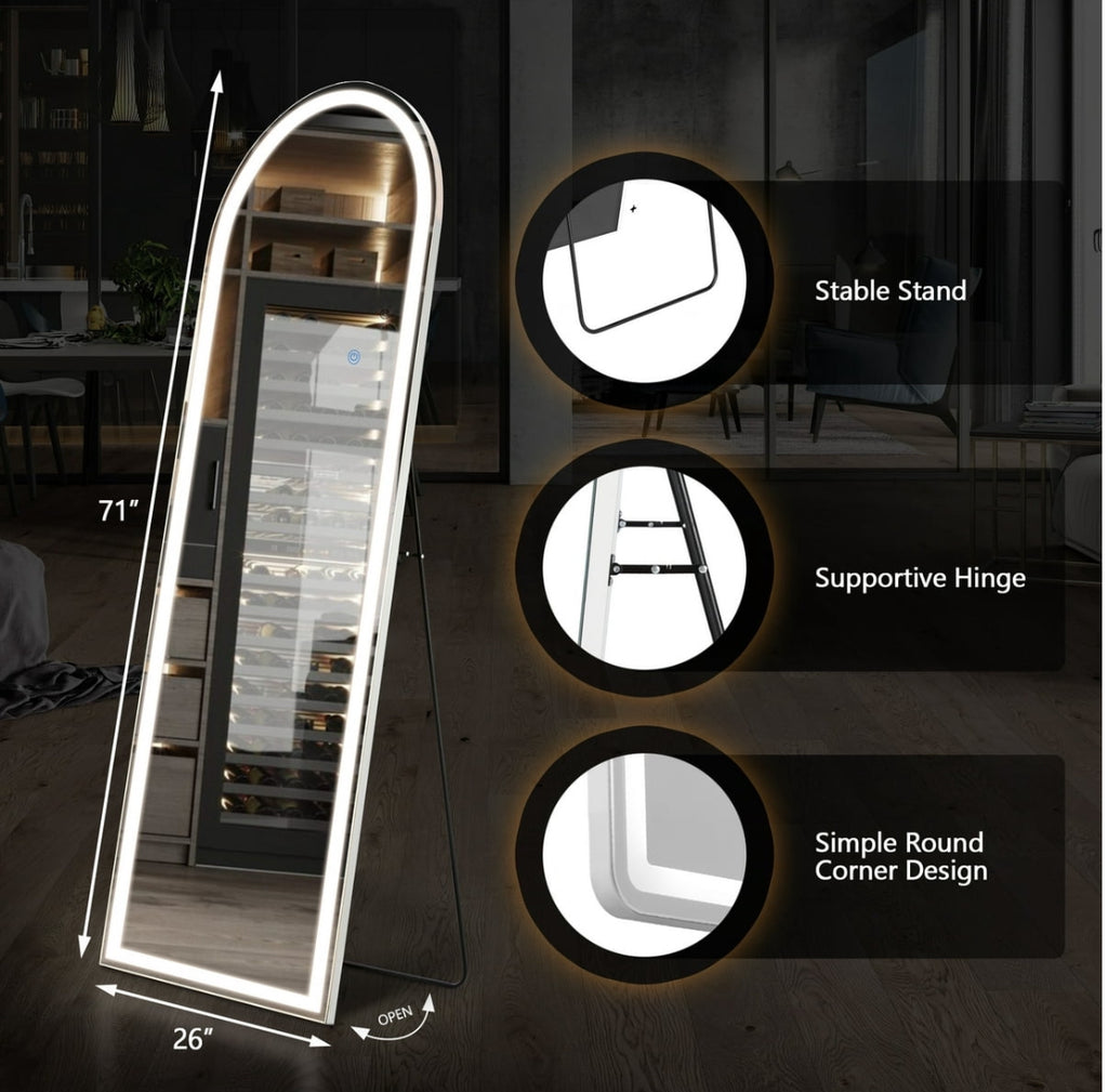 LED 71’x26’ Arched Full Length Mirror