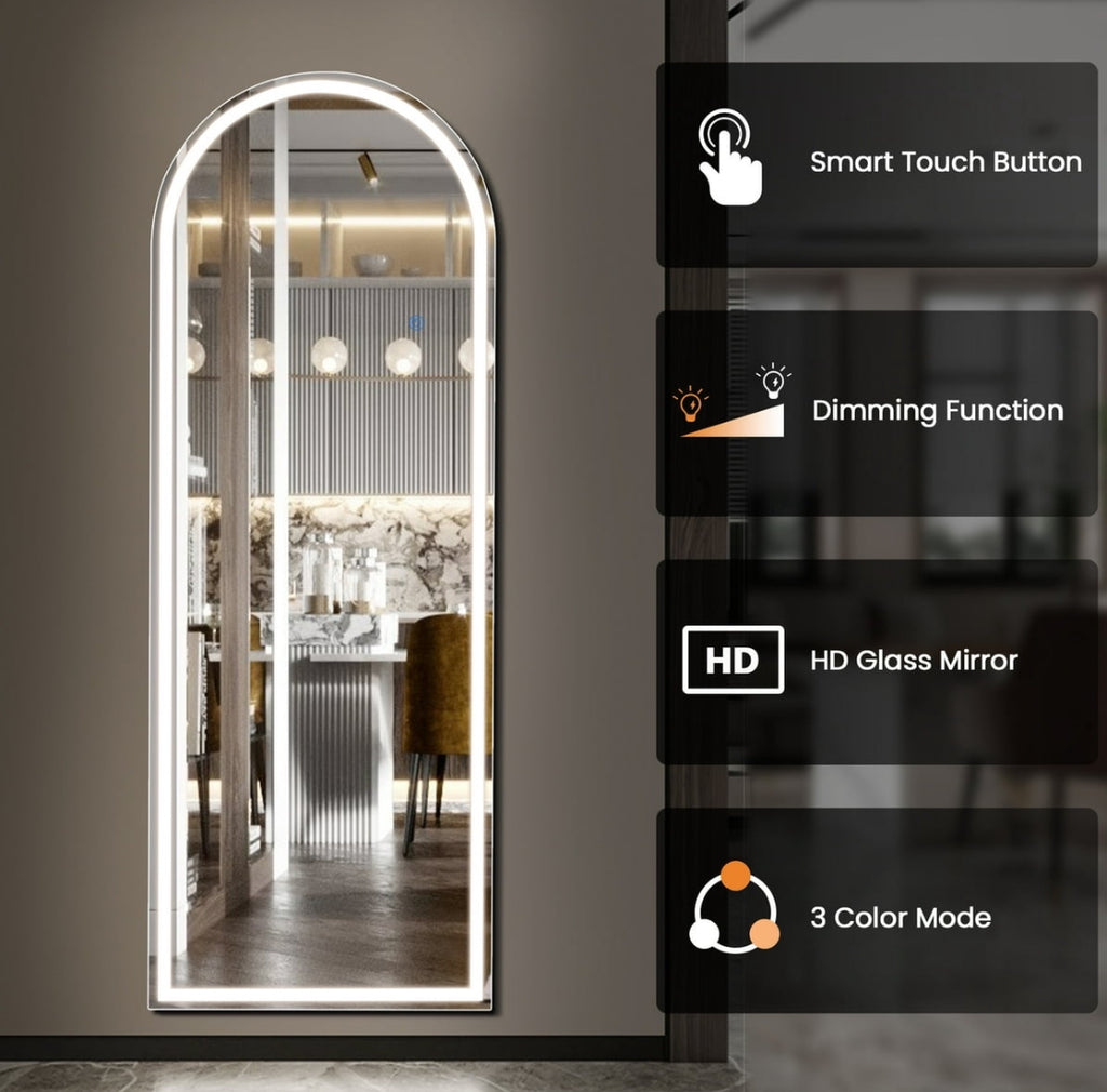 LED 71’x26’ Arched Full Length Mirror