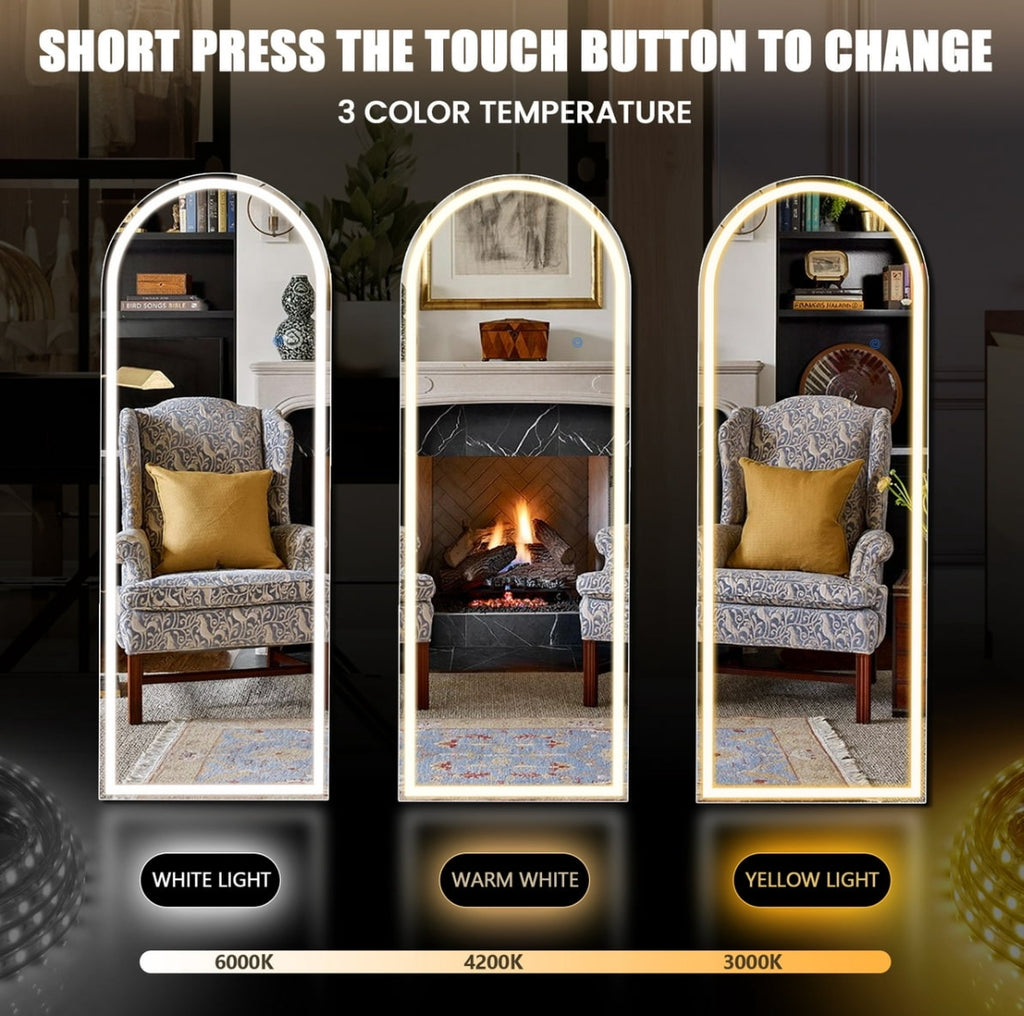 LED 71’x26’ Arched Full Length Mirror